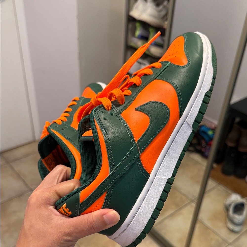Nike Green and Orange Athletic Shoes